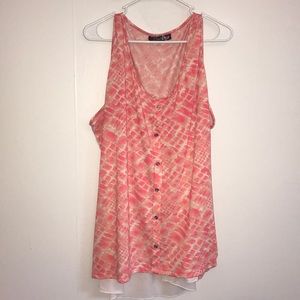 Lena Woman Pink & White Snake-Print Tank Top